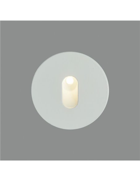 Empotrable de suelo LED PAUL Blanco texturado, 3W 3000K 290lm Ø67cm