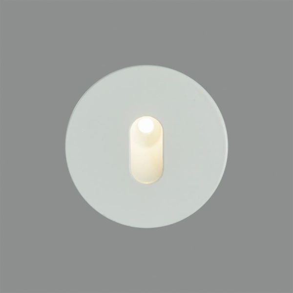 Empotrable de suelo LED PAUL Blanco texturado, 3W 3000K 290lm Ø67cm