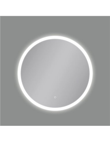 Miroir lumineux LED rond PETRA, bouton tactile, 58W 3000K 3927lm, IP44