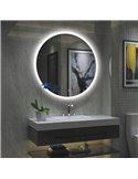 Miroir lumineux LED rond PETRA, bouton tactile, 58W 3000K 3927lm, IP44