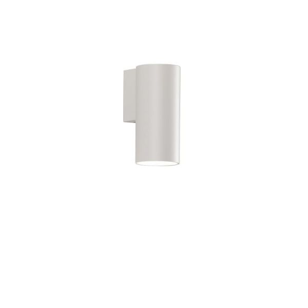 Aplique de pared LED PIPE, con 1/2 Luces, LED COB 12W 3000K 1240lm, Blanco/Negro Texturado