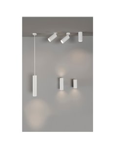 Aplique de pared LED PIPE, con 1/2 Luces, LED COB 12W 3000K 1240lm, Blanco/Negro Texturado 2