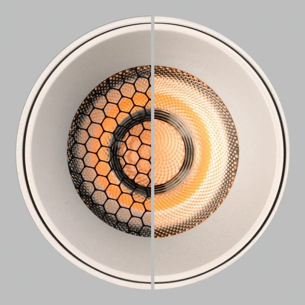 Aplique LED PIPE, com 1/2 luzes, COB LED 12W 3000K 1240lm, Texturizado Branco/Preto