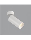 Foco de superficie Orientable LED COB 12W 3000K 1240lm PIPE, Blanco/Negro Texturado