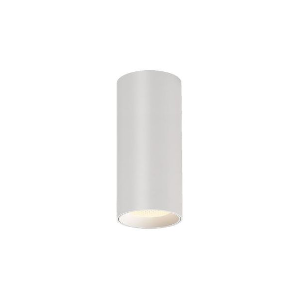 Spot de Plafond LED COB 12W 3000K 1240lm PIPE, Blanc Texturé/Noir