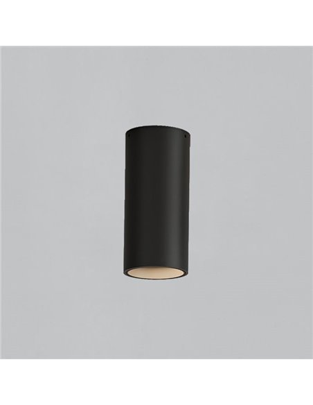 Plafón tipo Foco de Techo LED COB 12W 3000K 1240lm PIPE, Blanco/Negro Texturado