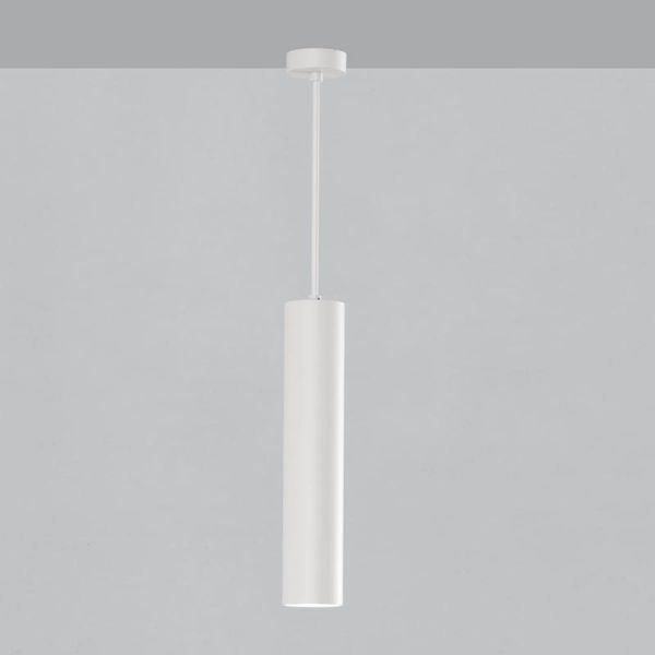 Lámpara Colgante LED COB 12W 3000K 1240lm PIPE, Blanco/Negro Texturado