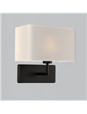 Aplique de pared ROMEO, LED E27 15W (No incl).Negro Texturado/Niquel Mate