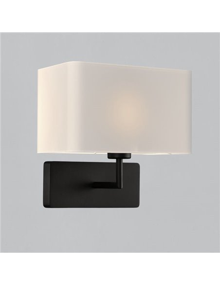 Aplique de pared ROMEO, LED E27 15W (No incl).Negro Texturado/Niquel Mate