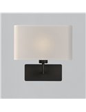 Aplique de pared ROMEO, LED E27 15W (No incl).Negro Texturado/Niquel Mate