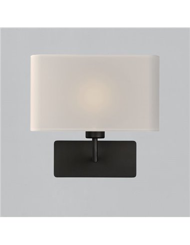 Aplique de pared ROMEO, LED E27 15W (No incl).Negro Texturado/Niquel Mate