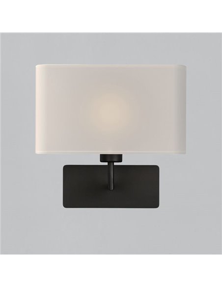 Aplique de pared ROMEO, LED E27 15W (No incl).Negro Texturado/Niquel Mate