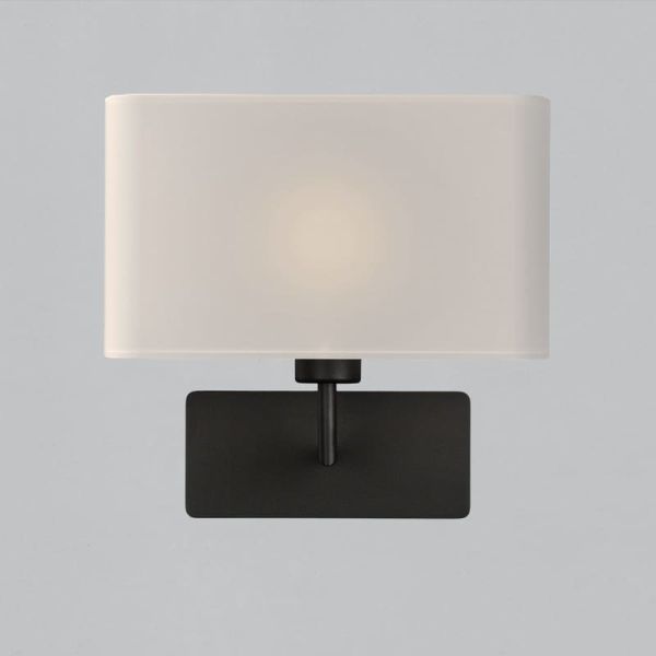 Aplique de pared ROMEO, LED E27 15W (No incl).Negro Texturado/Niquel Mate