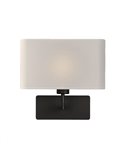 Aplique de pared ROMEO, LED E27 15W (No incl).Negro Texturado/Niquel Mate