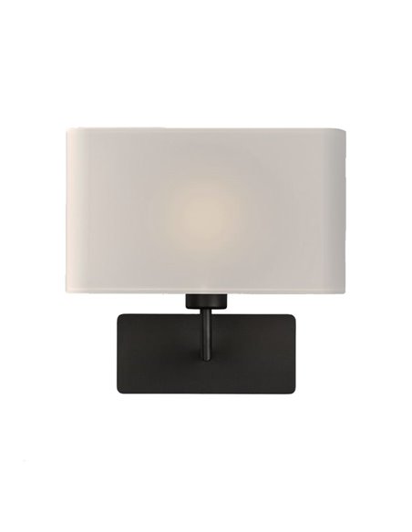Aplique de pared ROMEO, LED E27 15W (No incl).Negro Texturado/Niquel Mate