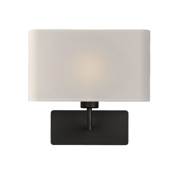 Aplique de pared ROMEO, LED E27 15W (No incl).Negro Texturado/Niquel Mate