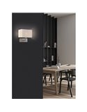 Aplique de pared ROMEO, LED E27 15W (No incl).Negro Texturado/Niquel Mate
