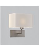 Aplique de pared ROMEO, LED E27 15W (No incl).Negro Texturado/Niquel Mate