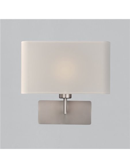 Aplique ROMEO, LED E27 15W (Não incluído). Preto Texturizado/Níquel Mate.