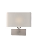 Aplique de pared ROMEO, LED E27 15W (No incl).Negro Texturado/Niquel Mate