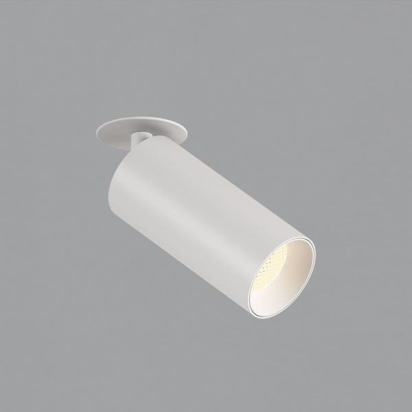 Foco Empotrable LED COB 12W 3000K 1240lm PIPE, Blanco/Negro Texturado