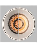 Foco Empotrable LED COB 12W 3000K 1240lm PIPE, Blanco/Negro Texturado