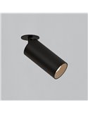 Foco Embutido LED COB 12W 3000K 1240lm PIPE, Branco/Preto Texturizado