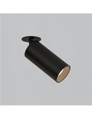 Foco Empotrable LED COB 12W 3000K 1240lm PIPE, Blanco/Negro Texturado