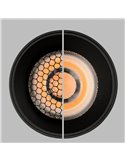 Aplique de pared LED PIPE, con 1/2 Luces, LED COB 12W 3000K 1240lm, Blanco/Negro Texturado