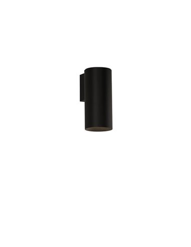 Aplique de pared LED PIPE, con 1/2 Luces, LED COB 12W 3000K 1240lm, Blanco/Negro Texturado