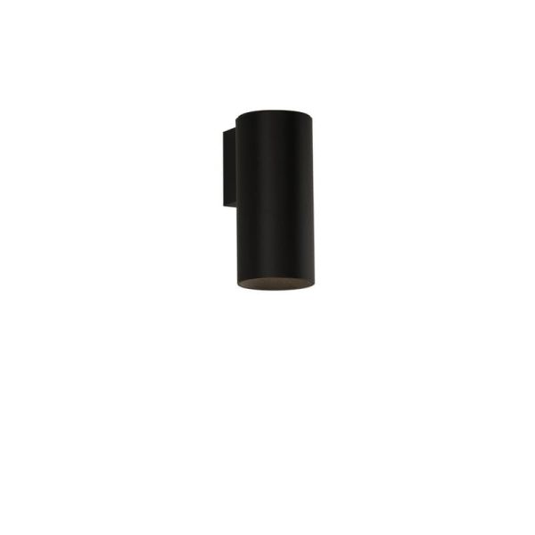 Aplique de pared LED PIPE, con 1/2 Luces, LED COB 12W 3000K 1240lm, Blanco/Negro Texturado