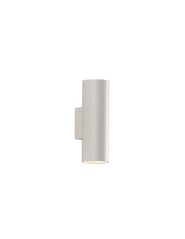 Aplique LED PIPE, com 1/2 luzes, COB LED 12W 3000K 1240lm, Texturizado Branco/Preto