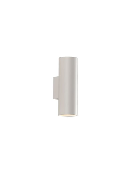 Aplique de pared LED PIPE, con 1/2 Luces, LED COB 12W 3000K 1240lm, Blanco/Negro Texturado