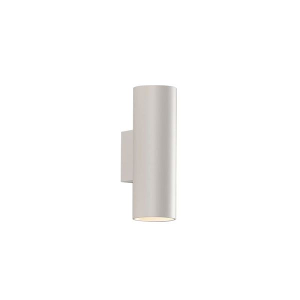 Aplique LED PIPE, com 1/2 luzes, COB LED 12W 3000K 1240lm, Texturizado Branco/Preto