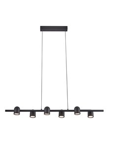 Lámpara Colgante Lineal de Focos GU10 6 Luces IOS blanco o negro