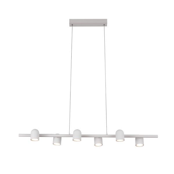 Candeeiro Suspenso Linear com Focos GU10 6 Luzes IOS branco ou preto