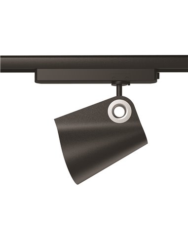 Foco Carril Superficie LED Orientable 35W 3000K IPSILON negro 3000K 3500Lm/4000K 3850Lm