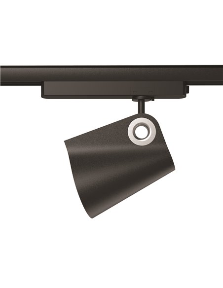 Foco LED ajustável para pista de superfície 35W 3000K IPSILON preto 3000K 3500Lm/4000K 3850Lm