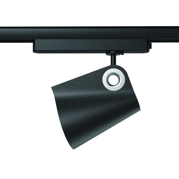 Foco Carril Superficie LED Orientable 35W 3000K IPSILON negro 3000K 3500Lm/4000K 3850Lm