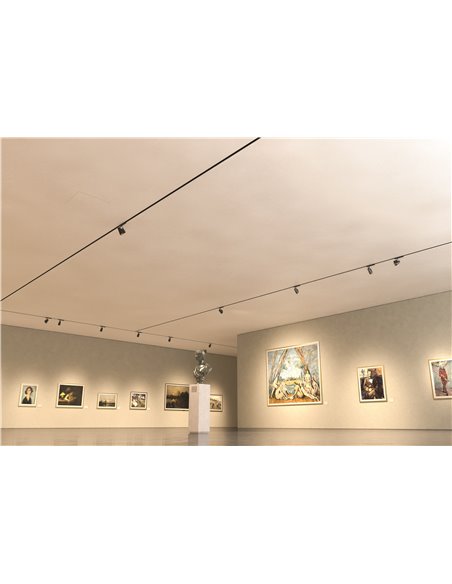 Spot LED orientable sur rail en saillie 35W 3000K IPSILON noir 3000K 3500Lm/4000K 3850Lm