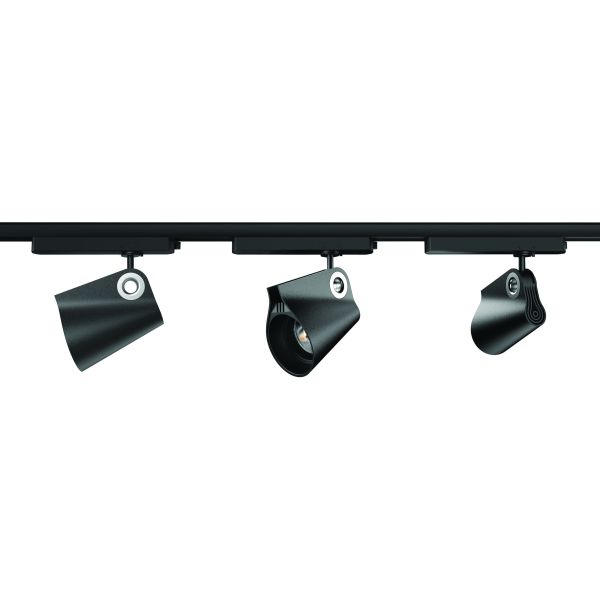 Foco LED ajustável para pista de superfície 35W 3000K IPSILON preto 3000K 3500Lm/4000K 3850Lm