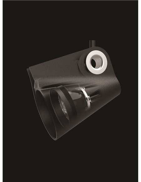 Foco LED ajustável para pista de superfície 35W 3000K IPSILON preto 3000K 3500Lm/4000K 3850Lm