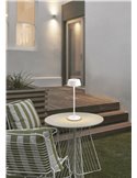 Lámpara LED Exterior de Sobremesa K4, 3000K 180Lm Regulable en intensidad Touch, Recargable, Sin enchufes Blanco