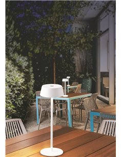 Lámpara de Sobremesa LED Exterior K4, 3000K 180Lm Regulable en intensidad Touch, Recargable, Sin enchufes Negro 2