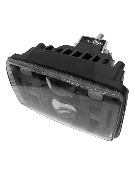 Faro LED de carretera rectangular con Luz de Cruce Luz, Carretera y Posición con soporte inferior o lateral