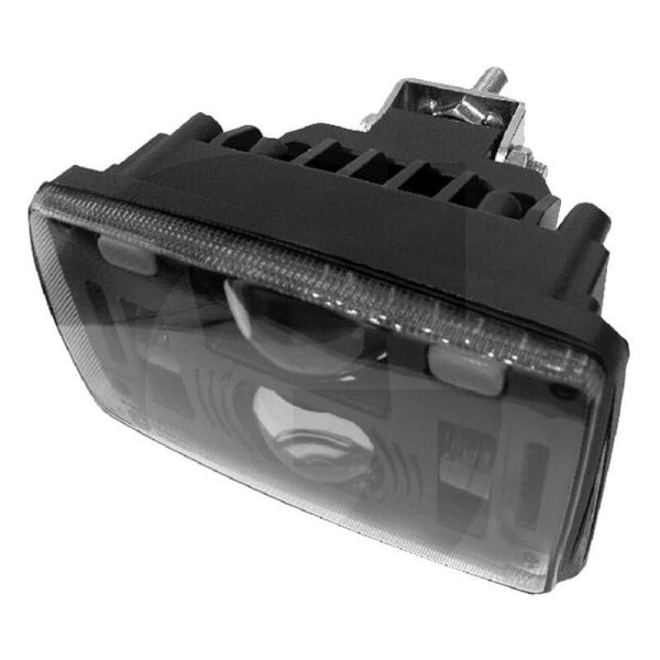 Faro LED de carretera rectangular con Luz de Cruce Luz, Carretera y Posición con soporte inferior o lateral