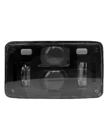 Faro LED de carretera rectangular con Luz de Cruce Luz, Carretera y Posición con soporte inferior o lateral