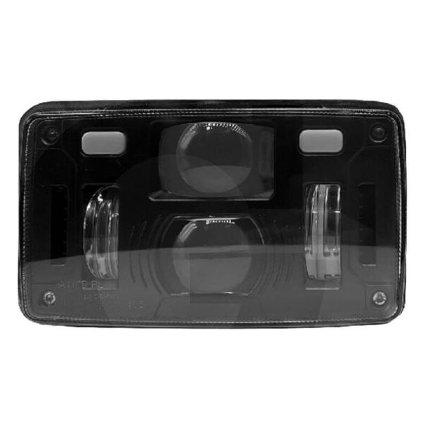 Faro LED de carretera rectangular con Luz de Cruce Luz, Carretera y Posición con soporte inferior o lateral