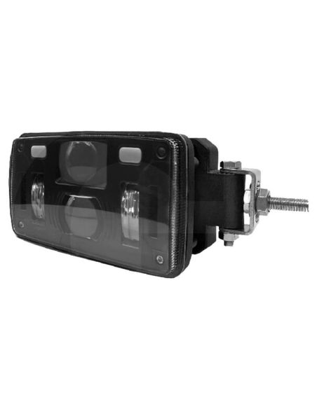 Faro LED de carretera rectangular con Luz de Cruce Luz, Carretera y Posición con soporte inferior o lateral