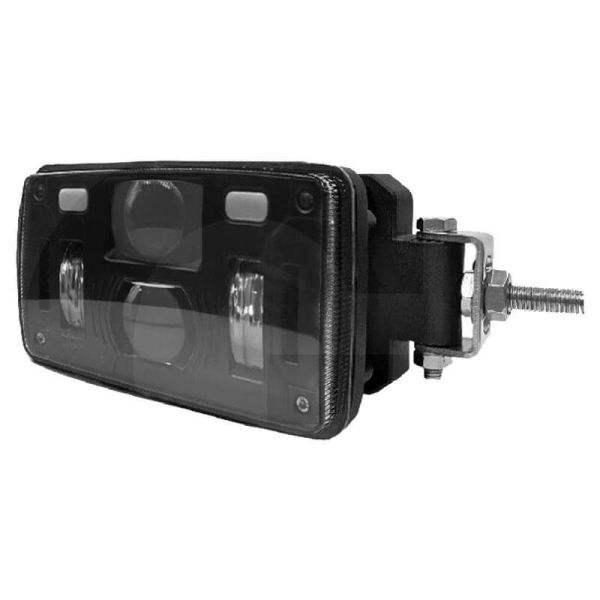 Faro LED de carretera rectangular con Luz de Cruce Luz, Carretera y Posición con soporte inferior o lateral